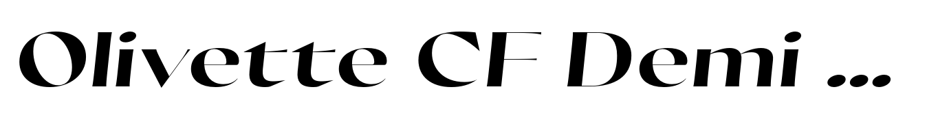 Olivette CF Demi Bold Italic